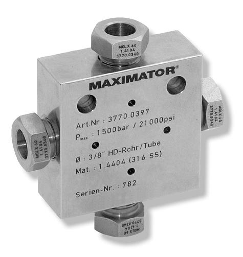 Medium Pressure Valves, ittings and Tubing MXMTOR has been designing and manufacturing high pressure equipment for more than thirty years and has a worldwide reputation for quality and reliability,