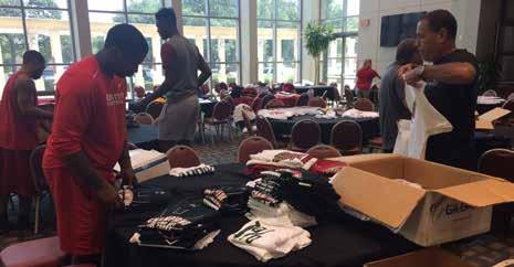 t-shirts and 10 pairs of shoes and send to his attention at the Guy V. Lewis Development Facility on the University of Houston campus to distribute to relief efforts. Basketball coaches responded.