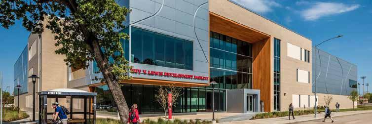 GUY V. LEWIS DEVELOPMENT FACILITY The University of Houston Men s Basketball program moved into its new home during the 2015-16 season following completion of construction of the Guy V.