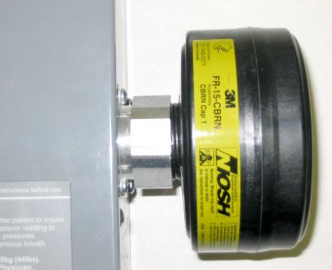 NBR Hazardous Environment Filter (not included): The air inlet fitting on the MCV100 has an internal 40 mm threaded connection per EN 148-1:1999.