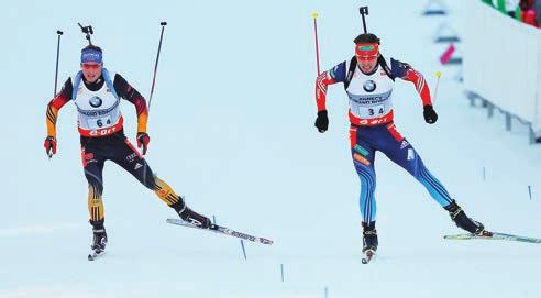 Events B like Biathlon The races of Annecy Le Grand-Bornand LADIES RACES Race Distance Course Penalty Sprint 7,5 km 3 laps of 2,5 km each with 2 shoots: once prone / once standing + one 150m lap per