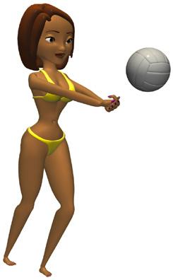 1. A volleyball hit into the air has an initial speed of 10 meters per second.