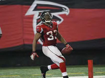 RB MICHAEL TURNER GROUND GAME RB Michael Turner has provided RUSHING TDs 2008-11 the Falcons with a reliable scoring option in his four seasons Adrian Peterson 52 Player TDs with the team.