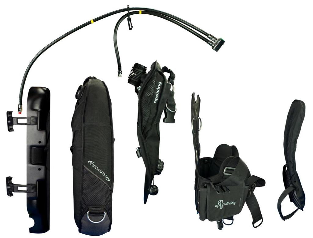 Assembly Back Mounted Counterlungs Balanced Inflator Comfort Pad Rebreather Chassis Wing