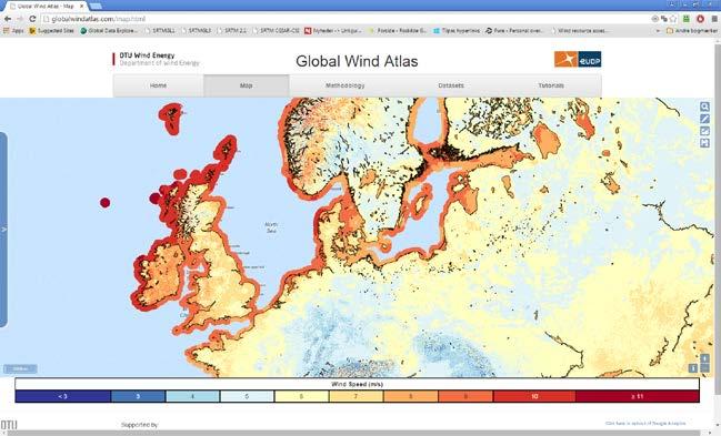D The Global Wind Atlas As described above, topographical information for WAsP modelling is available and can be downloaded from the internet.