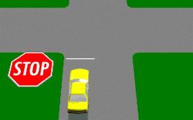- Only if there is a car on your right or left. - Only if there is danger of a collision with another vehicle.