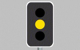 TL003 - Traffic Lights / Lanes What should you do when approaching traffic lights which change from green to yellow?