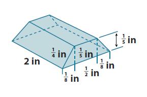 = 11 ccmm The volume of the solid is 11 ccmm33. h. BB = AA rrrrrruuaauuaaaarr + AA tttttttttttttttt BB = llll + 11 bbbb BB = 11 iiii. 11 55 iiii.