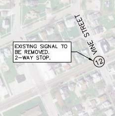 Spring Street & Vine Street Signal is not warranted. 4 crashes in 3 years Remove existing traffic signal.