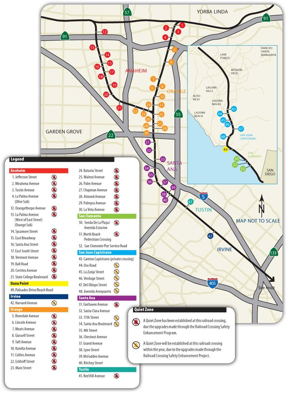 Orange County Rail-Highway Grade Crossing Safety Enhancement Program (OCX) 52 crossings 8 cities $85 million Largest grade