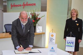 Presenting his Award at the company s UK headquarters, Prince Michael said: I am delighted to recognise Johnson & Johnson for its outstanding achievements in road safety worldwide.