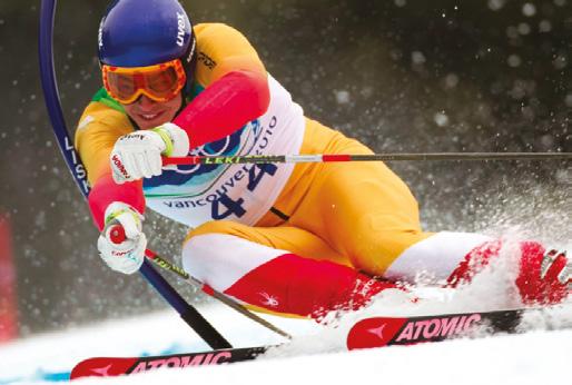 ALPINE SKIING TRIVIA HIGHLIGHTS CANADIAN OLYMPIC ACTIVITY CHALLENGE - ALPINE SKIING ACTIVITIES Parts of skis found in Russia have been dated to 7000 BC. Skis were used for transportation and hunting.