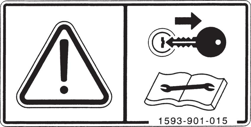 8654-901-002-0) Do not remove the safety covers while the engine is running. (2) Hot label (Code No.