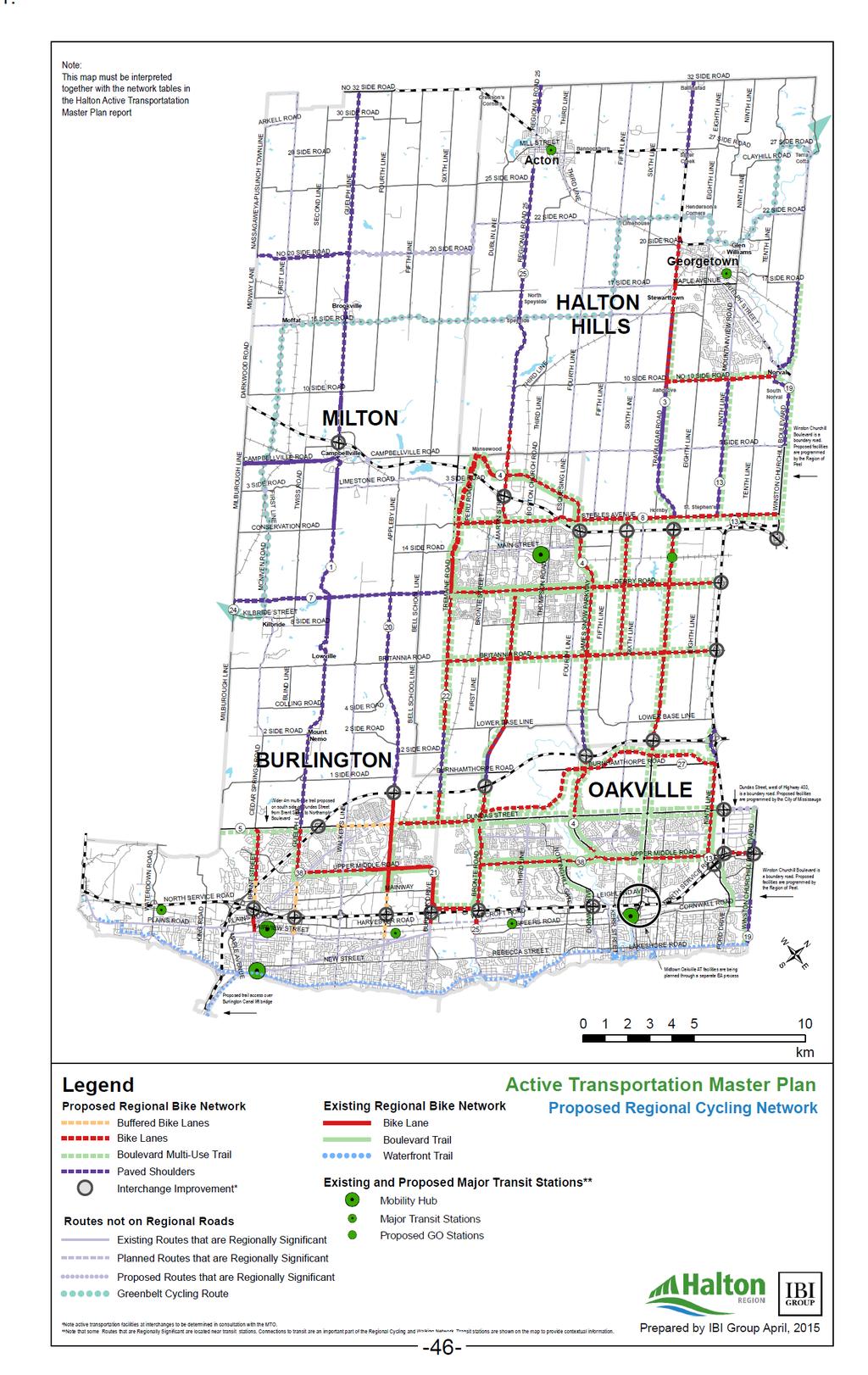 Premier Gateway Phase 1B Employment Area Secondary Plan Transportation Study 177 July 217 Excerpt from Halton Region Active Transportation Master Plan Cycling Network Figure 1.