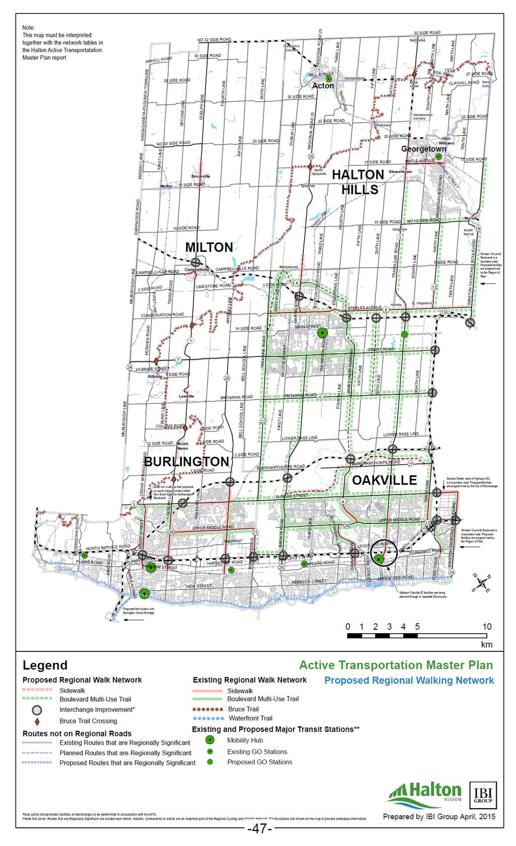 Premier Gateway Phase 1B Employment Area Secondary Plan Transportation Study 177 July 217 Excerpt from Halton Region Active Transportation Master Plan Walking Network Figure 1.