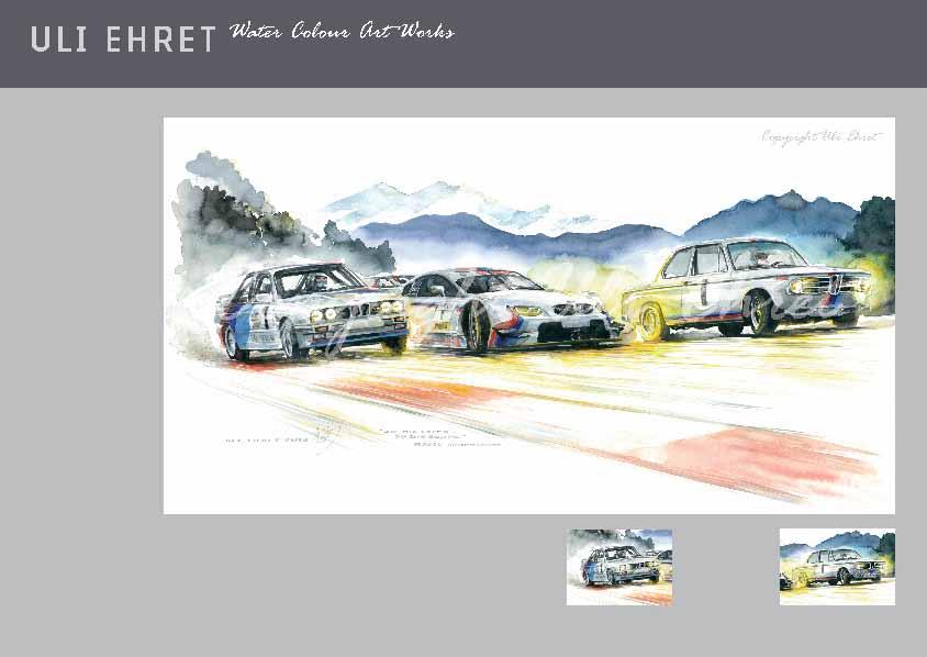 #453 Wie der Vater - so die Söhne BMW Motorsport Historie - On canvas: 180 x 100 cm, 150 x 170 cm, 100 x 60 cm, 80 x 40
