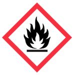 Pictogram Flame This category includes: Flammable gases, aerosols, solids, gases Self-heating substances and mixtures Substances and mixtures