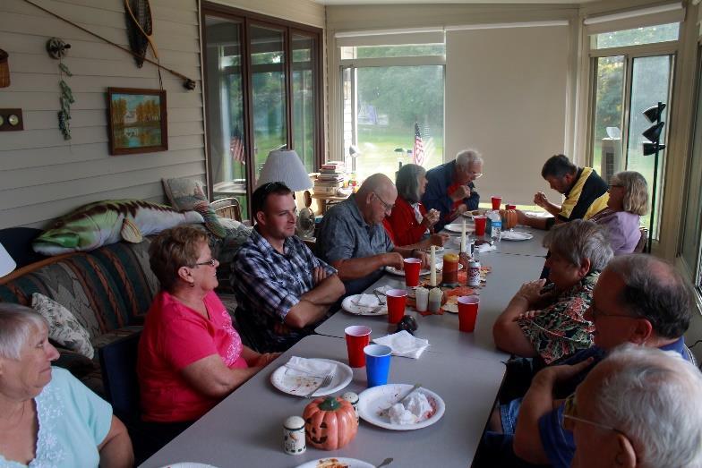 Flotilla FALL PICNIC FREMONT, IN Eleven flotilla members and three of their guests met at the residence of Charlie & Mary Myers, located on Lake Jimmerson, near