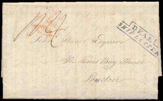 postage collect: 1s 4d GB 16 th September 1837 Letter from John Ballenden, Hudson s Bay Company s Chief Factor at York Factory to John Stuart (former fur trader, explorer, and Chief Factor).