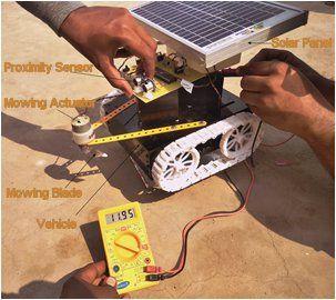 Design of a Power Autonomous Solar Powered Lawn Mower Figure 2 MOWCAL App 4. SOLAR LAWN MOWER PROTOTYPE AND EXPERIMENTS Fig.