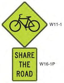 SIGNAGE PROGRAMS A comprehensive system of signage ensures that information is provided regarding the safe and appropriate use of all facilities, both on-road and on multi-use trails.