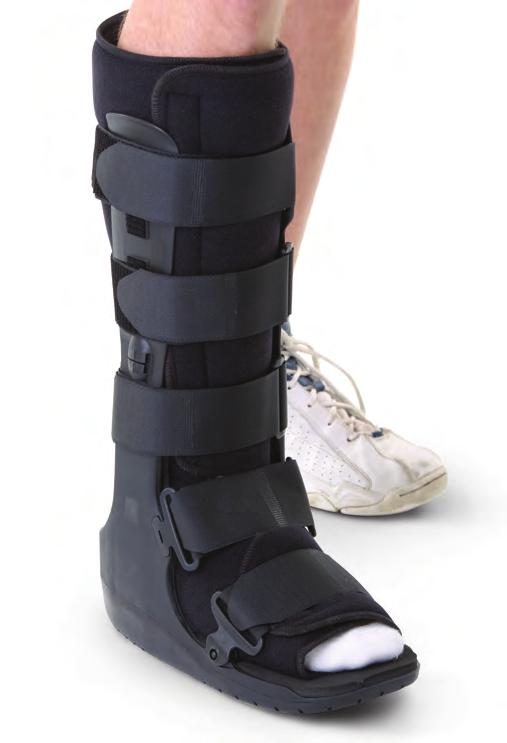 safety ccommodates swelling patterns that occur throughout the rehabilitation process Fits left or right leg Medline s eluxe Short Leg Walker is wider on the sides, conforming to your anatomy to