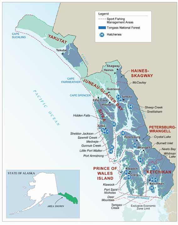 Introduction 1 Southeast Alaska includes hundreds of large and small watersheds dispersed throughout more than 1,000 islands strung together just offshore the mainland (Figure 1).