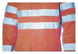 This product no longer conforms to EN20471 because a large area of the high visibility fabric has been soiled.