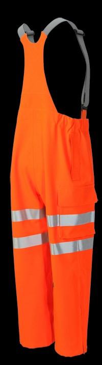 WATERPROOF AND FOUL WEATHER DRYSHELL HI VIS TROUSER HV131 Robust, maximum high visibility orange background,