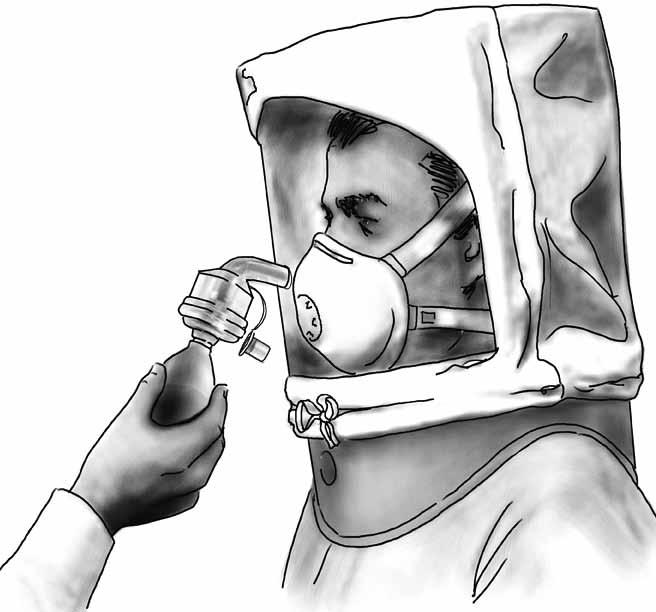Bitter aerosol fit-test procedure The worker should put on the respirator and all other personal protective equipment, such as eye protection or a hard hat.