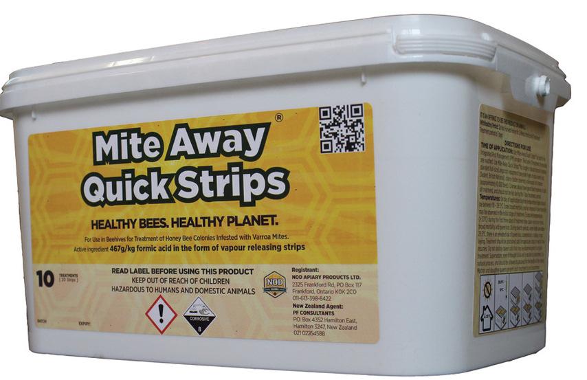 Acid Treatments: Mite-Away Quick Strips (MAQS ) What is the active ingredient of this treatment? Route of exposure What are two major advantages of this product? What is treatment time?