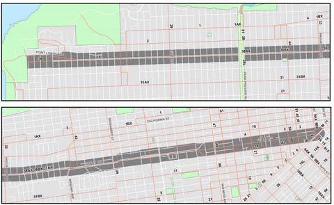 Geary Corridor Bus Rapid Transit Study Chapter 1 Street on the east, as shown in Figure 1-2.