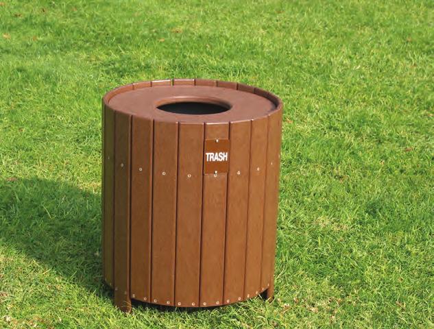 Features Greenwood frame, three pointed slats for anchoring and a heavy duty Greenwood donut lid. All units include an easy to remove plastic bin.