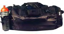 Mesh pocket with zipper in inside flap of bag. Detachable mesh bag inside bag for player s valuables.