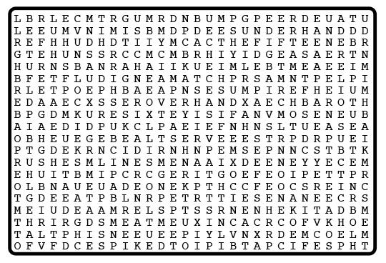 Name: Date: Physical Education 1 Word Search Use the clues below to discover words in the above puzzle. Circle the words. 1. It is 30 feet wide and 60 feet long 2.