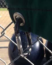 using the S hooks starting from the corner of the dugout