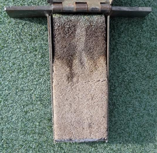 Another peculiar observation was the shallow depth of the organic layer of the putting greens at The Dye Preserve. We accumulate organic matter at a rate of nearly 0.