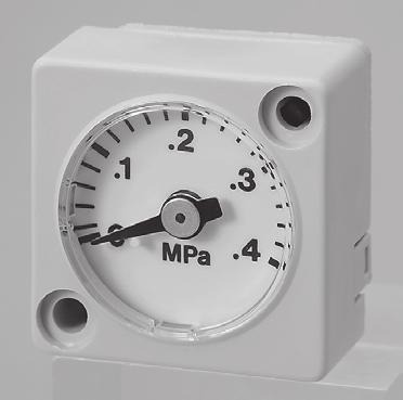 Thin type pressure gauge G401-W Series Thin, compact design ideal for incorporating devices. Suitable for,, and pressure switch (P4000).