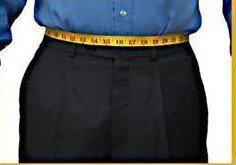 Don't be alarmed if this measurement seems larger than expected; off-therack pants are normally labeled as being smaller than what they really are.
