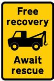 SIGNING PRINCIPLES SIGNS PRESCRIBED WITHIN TSRGD U3.16 RECOVERY VEHICLE U3.16.1 Temporary recovery vehicle signing should follow design guidance in Part 1: Design, Section D4.10. U3.16.2 Recovery vehicle signing should be designed in accordance with Working Drawing P7291 and Table 3.