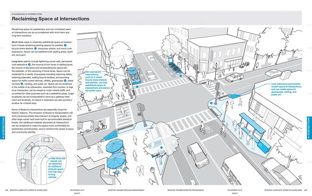 Walkability Interventions The Boston Complete Streets initiative Is an environmental