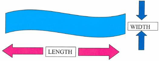 Poms are all measured the same way - by the length and the width of their strands--for instance 6 (long) x 3/4 (wide) or 12 (long) x 3/16 wide and so on. Please see the illustration below.
