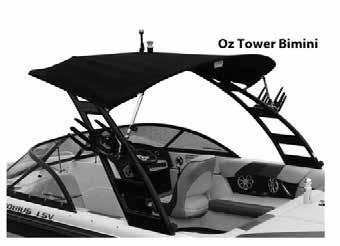 OPTIONAL SWIVEL WAKEBOARD RACKS OPTIONAL BIMINI TOP STYLES Wakeboard racks are a convenient way to transport and store wakeboards while using your boat.