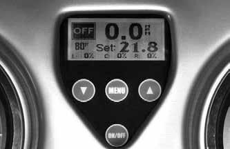 Optional Digital Cruise Pro Quick Start Information The normal CRUISE screen displays the following items: An ON/OFF icon in the upper left corner Actual boat speed in the upper center portion of the