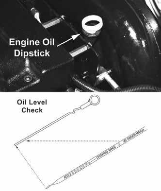 NOTE: The oil pressure varies with engine temperature and speed. If oil pressure does not increase when throttle is increased, shut off the engine immediately.