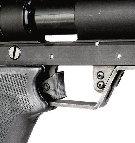 Where almost all triggers pivot on pins, this one has parts (like the sear) that also slide back and forth as the gun is cocked and the safety sets.