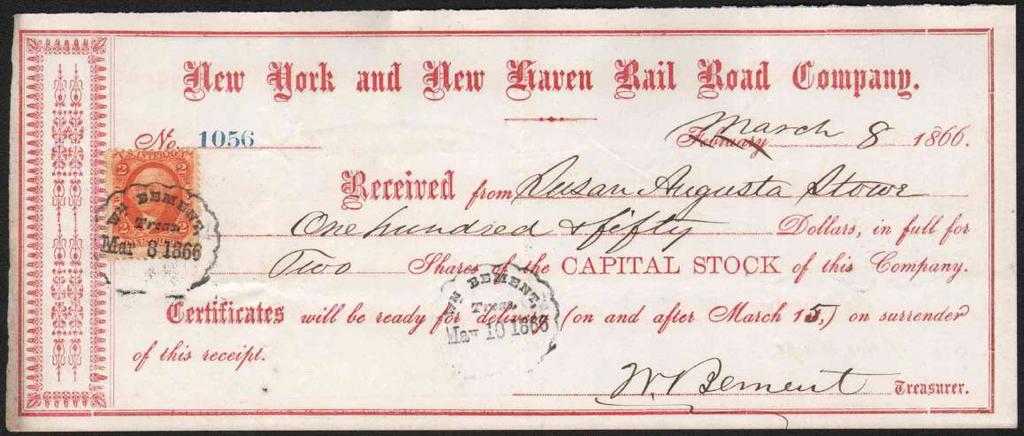 $15 This was a new issue of stock necessitated by $2 million in fraudulent shares issued by President Robert Schuyler.