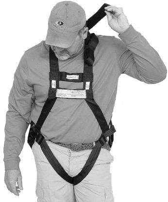 Use only the full-body fall arrest harness that meets TMA standards and is provided with this product.