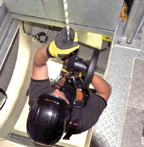 In rescue mode, a fallen worker can be attached to the Milan device, raised to a point that allows his fall arrest device to be removed, then lowered to the ground.