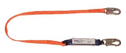 Shock Pack Stamped Steel 310 3450 WEB LANYARD ADJUSTABLE Allows the worker to adjust the length of the lanyard to fit the work environment.